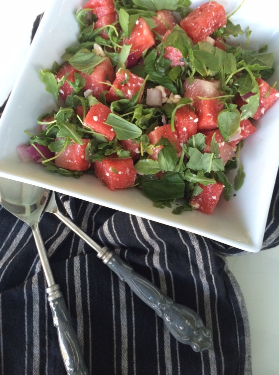 Sunday Savories //  Watermelon Salad with Feta & Arugula